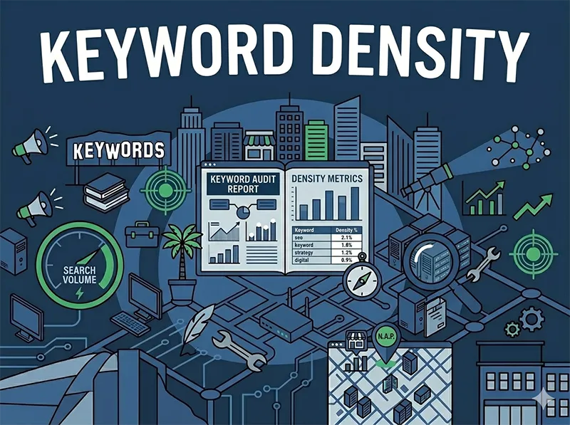 Keyword density graphic for seo agency